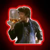 Bernard Black Taking A Big Sip RGB Neon Sign