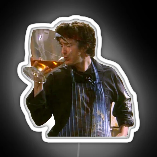 Bernard Black Taking A Big Sip RGB Neon Sign