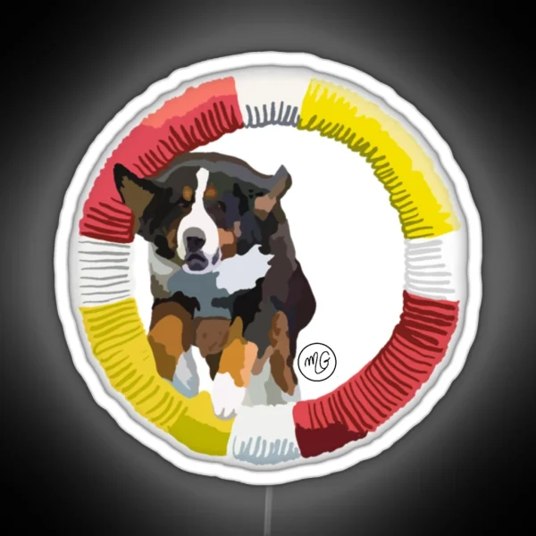 Bernese Mountain Dog Agility RGB Neon Sign