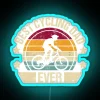 Best Cycling Dad Ever Bicycle Slogan Retro RGB Neon Sign - Image 3