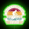 Best Cycling Dad Ever Bicycle Slogan Retro RGB Neon Sign - Image 4