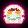 Best Cycling Dad Ever Bicycle Slogan Retro RGB Neon Sign - Image 6