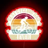 Best Cycling Dad Ever Bicycle Slogan Retro RGB Neon Sign - Image 2