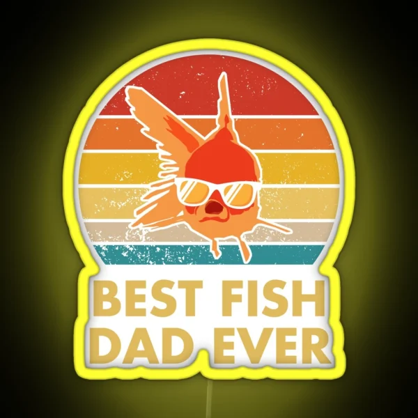 Best Fish Dad Ever RGB Neon Sign