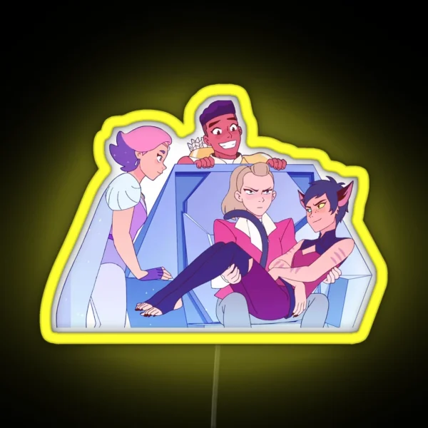 Best Friend Squad She Ra And The Princesses Of Power RGB Neon Sign
