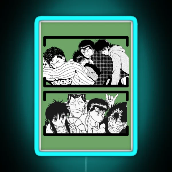 Best Friends Spread Anime YYH RGB Neon Sign