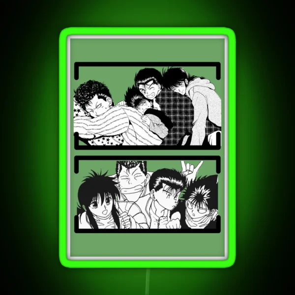 Best Friends Spread Anime YYH RGB Neon Sign