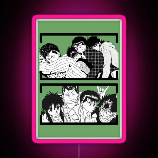 Best Friends Spread Anime YYH RGB Neon Sign