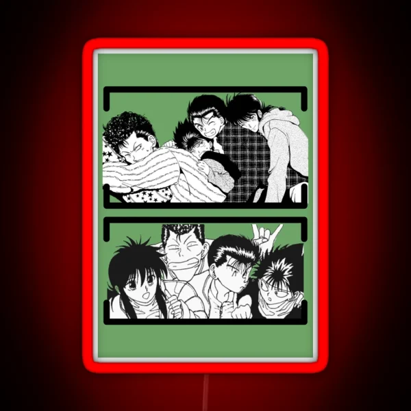 Best Friends Spread Anime YYH RGB Neon Sign