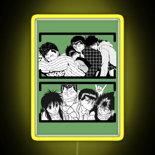Best Friends Spread Anime YYH RGB Neon Sign