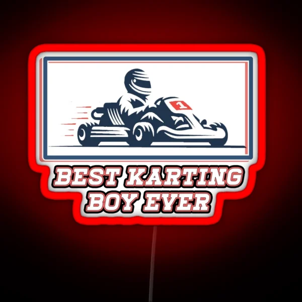 Best Karting Boy Ever RGB Neon Sign