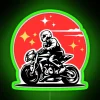 Best Motorcycle Design Black And White Ideas With Red Background Stars RGB Neon Sign - Image 3