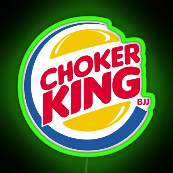 Best Seller Choker King BJJ RGB Neon Sign