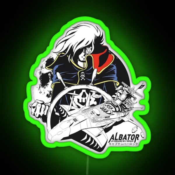 Best Seller Leiji Matsumoto Harlock The Space Ship RGB Neon Sign