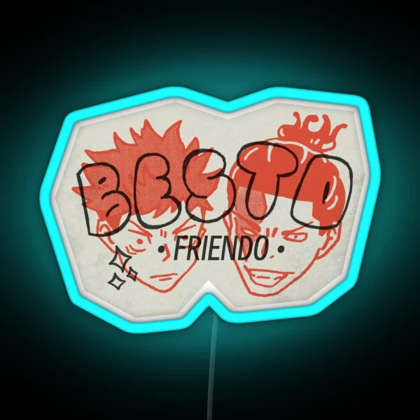 Besto Friendo Yuji And Todo RGB Neon Sign