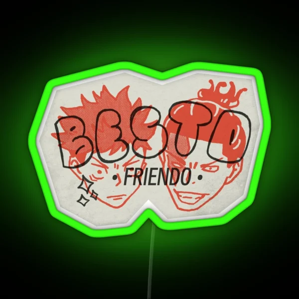 Besto Friendo Yuji And Todo RGB Neon Sign