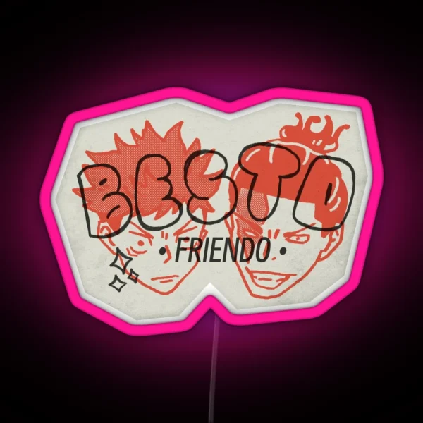 Besto Friendo Yuji And Todo RGB Neon Sign