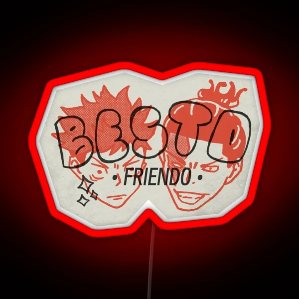 Besto Friendo Yuji And Todo RGB Neon Sign