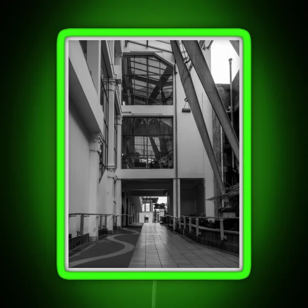 Between Buildings Walkway RGB Neon Sign