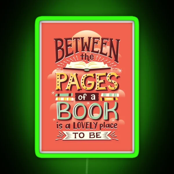 Between Pages RGB Neon Sign