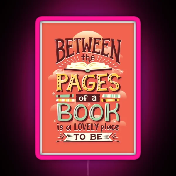 Between Pages RGB Neon Sign