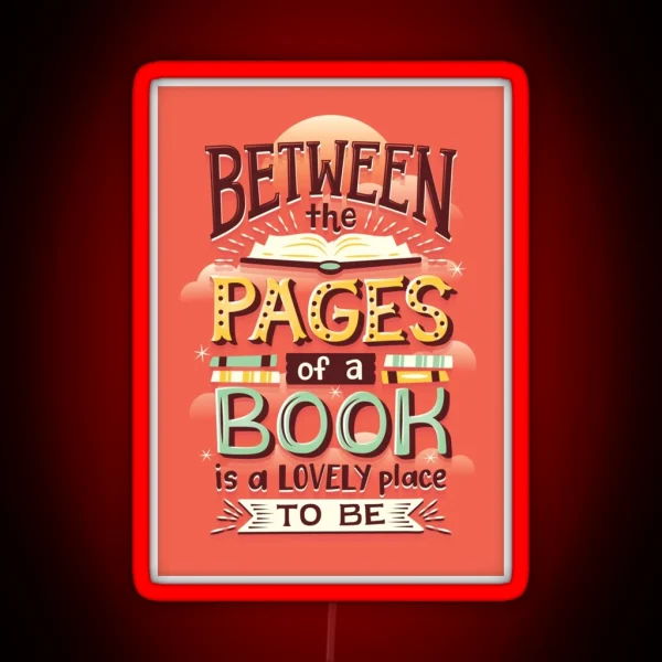 Between Pages RGB Neon Sign