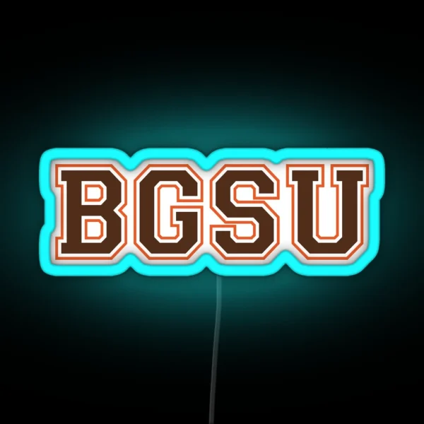 Bgsu Varsity Font RGB Neon Sign