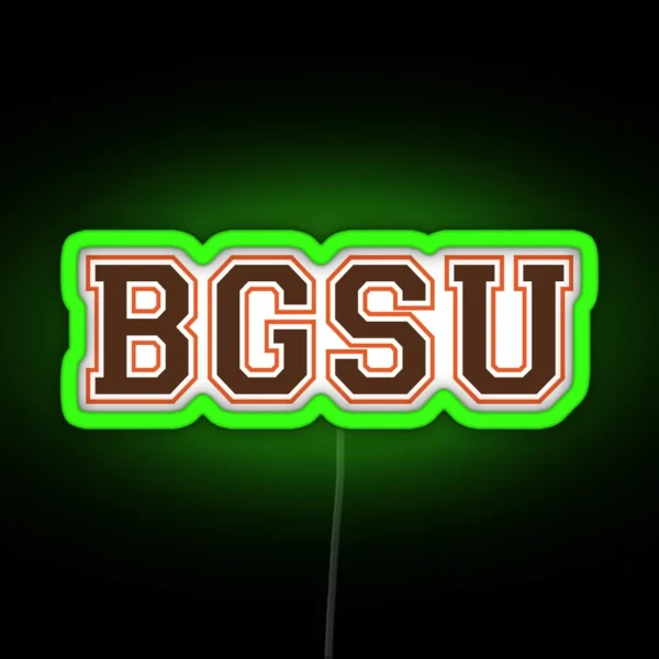 Bgsu Varsity Font RGB Neon Sign