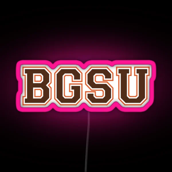 Bgsu Varsity Font RGB Neon Sign