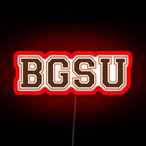 Bgsu Varsity Font RGB Neon Sign