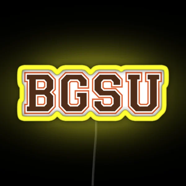 Bgsu Varsity Font RGB Neon Sign