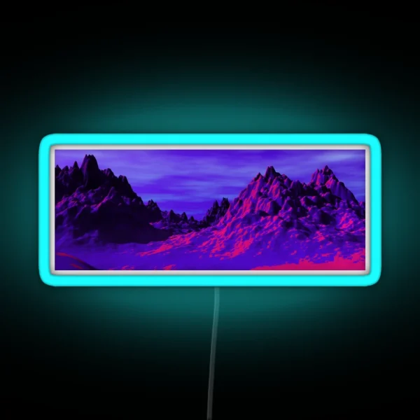 Bi Mountains RGB Neon Sign