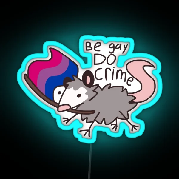 Bi Possum RGB Neon Sign
