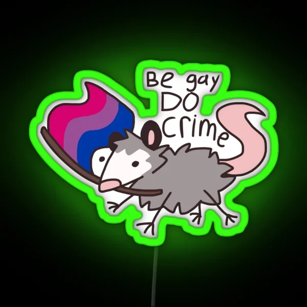 Bi Possum RGB Neon Sign