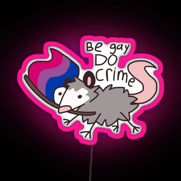 Bi Possum RGB Neon Sign