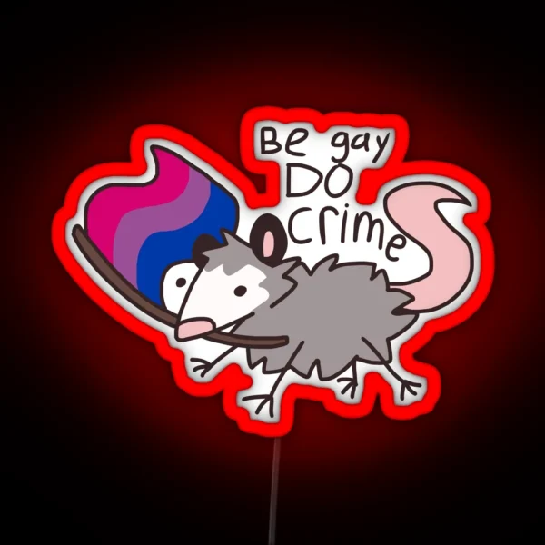 Bi Possum RGB Neon Sign