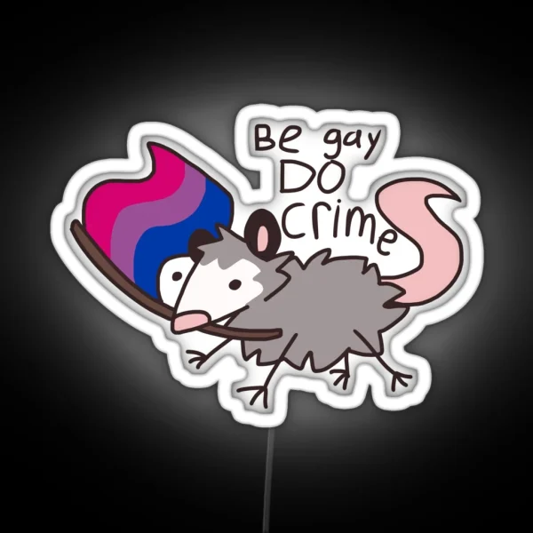 Bi Possum RGB Neon Sign