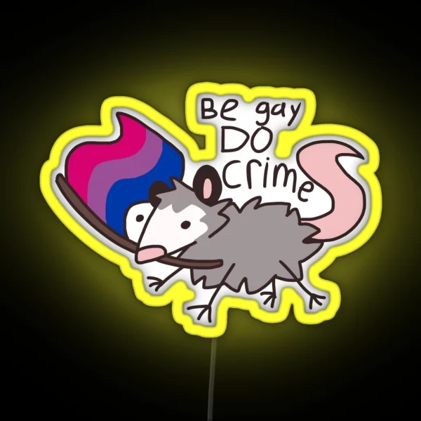 Bi Possum RGB Neon Sign