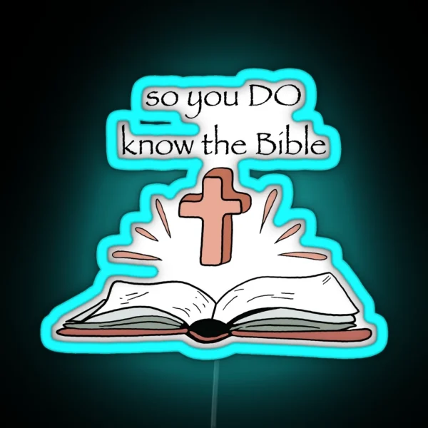 Bible Nerdy Prudes Must Die RGB Neon Sign