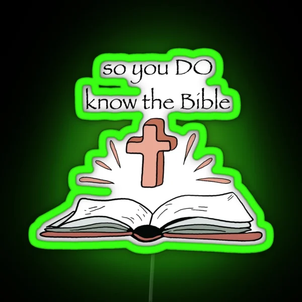 Bible Nerdy Prudes Must Die RGB Neon Sign