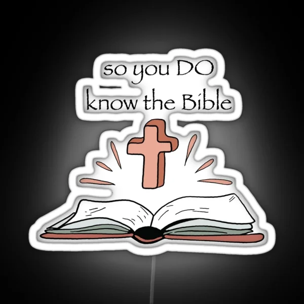 Bible Nerdy Prudes Must Die RGB Neon Sign