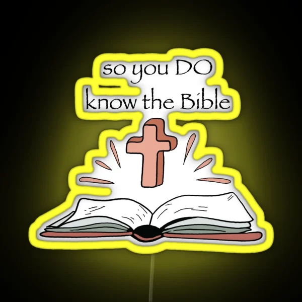 Bible Nerdy Prudes Must Die RGB Neon Sign
