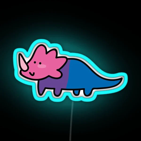 Biceratops RGB Neon Sign