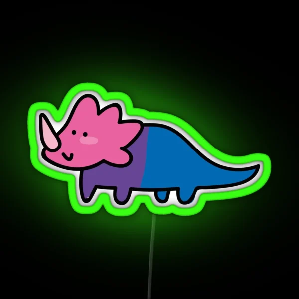 Biceratops RGB Neon Sign