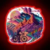 Bicycle Day 1943 Colorful Psychedelic Art RGB Neon Sign - Image 2