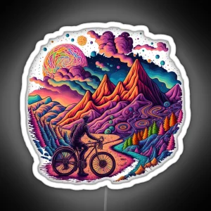 Bicycle Day 1943 Colorful Psychedelic Art RGB Neon Sign