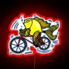 Bicycle Fish Funny Cartoon RGB Neon Sign - Image 2