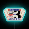 Bicycle Motocross Racing Number Plate Old School BMX RGB Neon Sign - Image 3