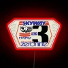 Bicycle Motocross Racing Number Plate Old School BMX RGB Neon Sign - Image 2
