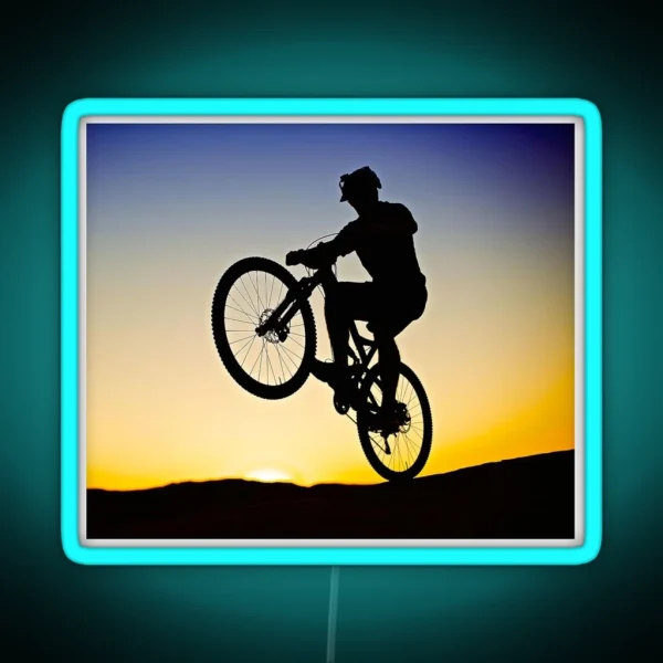 Bicyclee Wheelie RGB Neon Sign